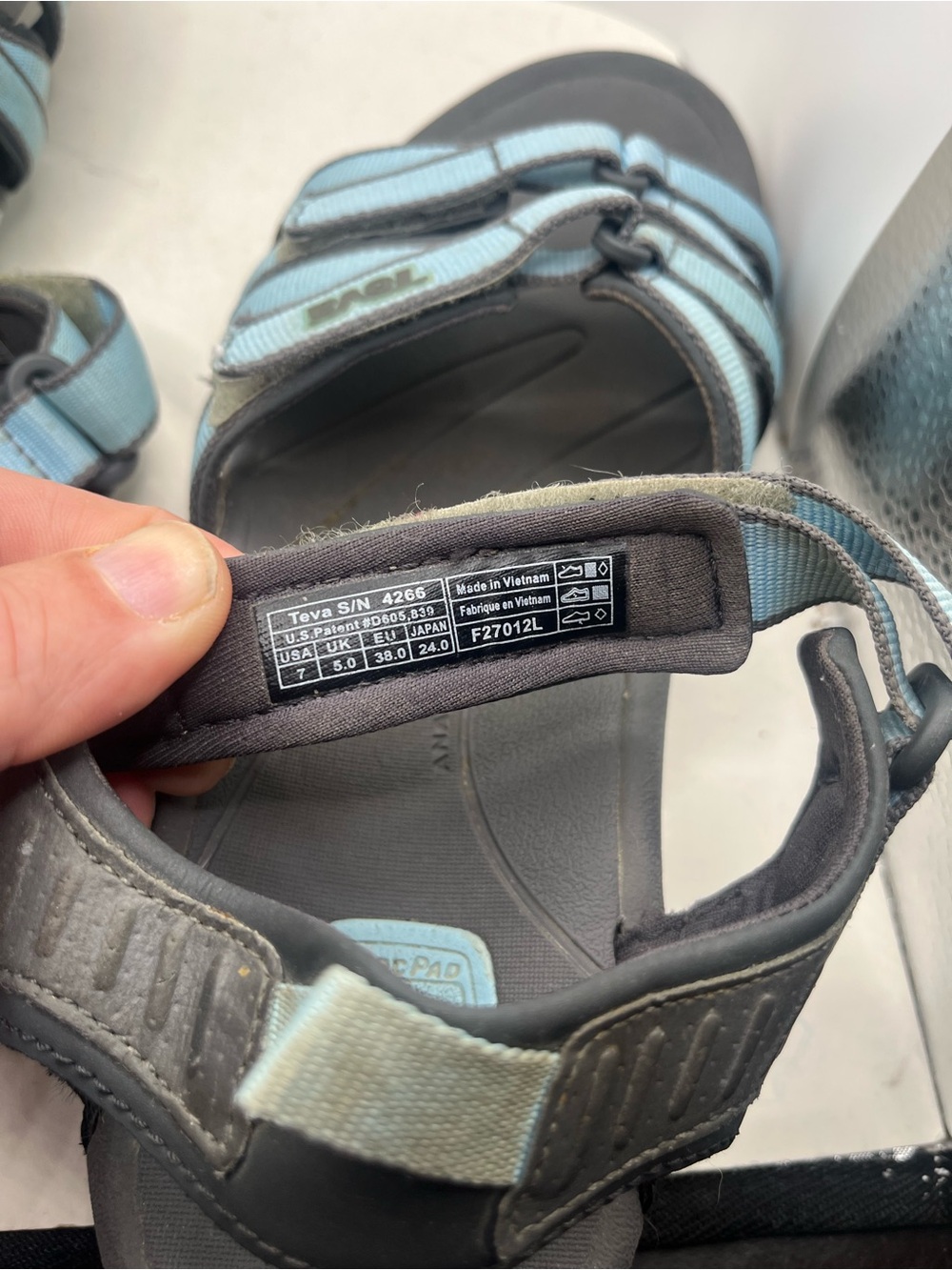 Teva Tirra Women's Sandals Size 7 Blue Gray Strappy Hiking Water Sport 4266 - Picture 8 of 8